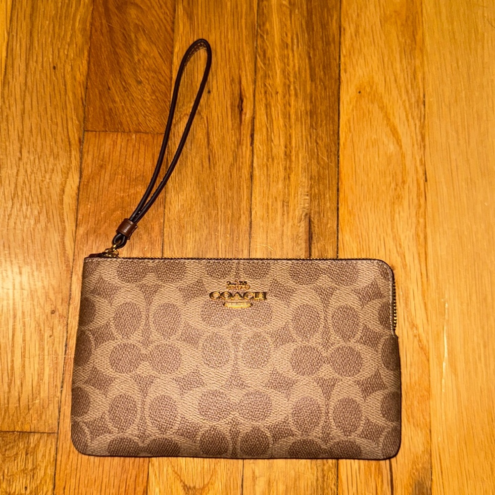 Coach Canvas Zip Wristlet